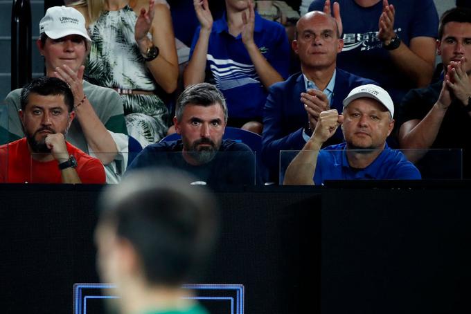 Srba v Melbournu spremljata trenerja Marjan Vajda in Goran Ivanišević. | Foto: Gulliver/Getty Images