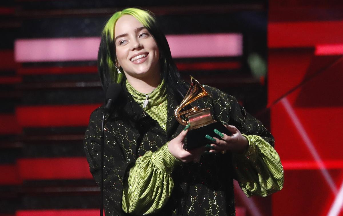 Billie Eilish grammy | Velika zmagovalka lanskih grammyjev je bila najstnica Billie Eilish. | Foto Reuters