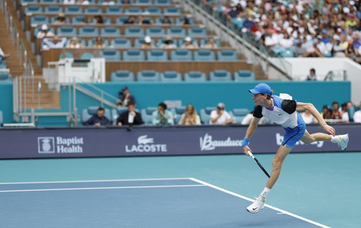 Jannik Sinner |  Jannik Sinner se bo v finalu Miamija pomeril z Grigorjem Dimitrovim. | Foto Reuters