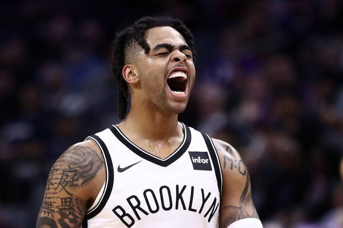 D'Angelo Russell | Goran Dragić ponoči ni igral, bo pa aktiven že v nedeljo popoldne. | Foto Gulliver/Getty Images