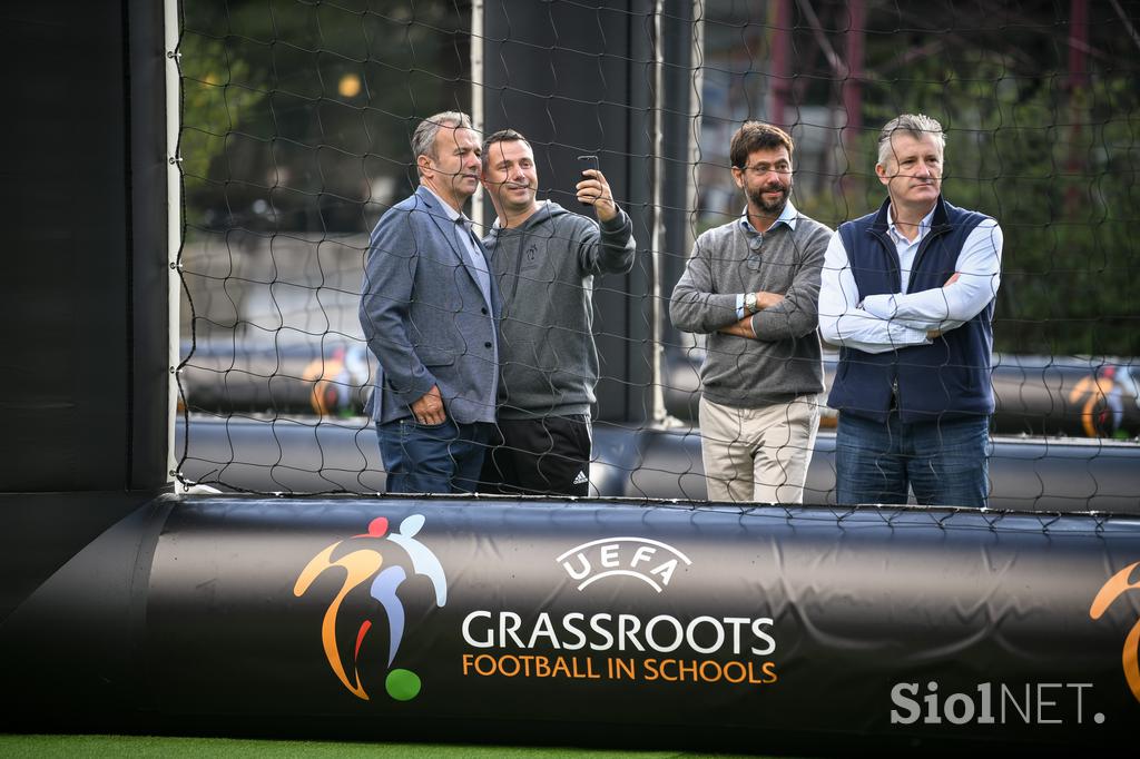 Uefa Ljubljana 2019 Trg Republike Nogomet v šolah