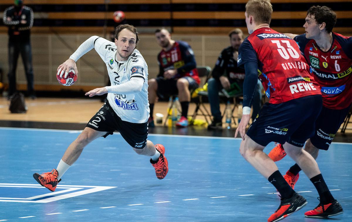 RK Trimo Trebnje : Rhein-Neckar Löven, liga EHF | Trebanjci so odigrali prvo evropsko tekmo v letu 2021. | Foto Vid Ponikvar/Sportida