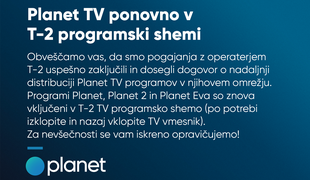 Planet TV ponovno v T-2 programski shemi