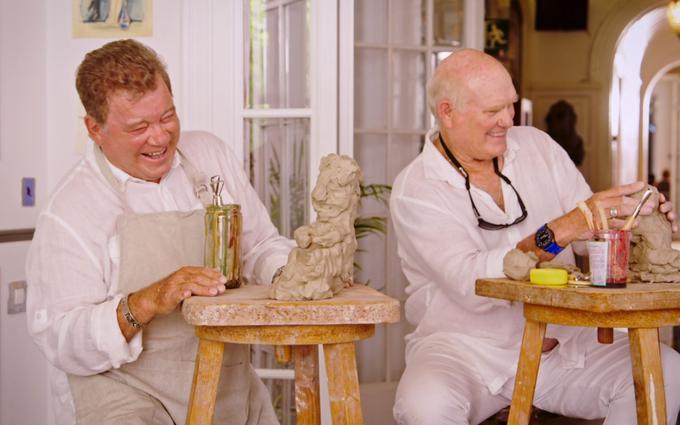 William Shatner in Terry Bradshaw sta komaj zadrževala smeh. | Foto: 