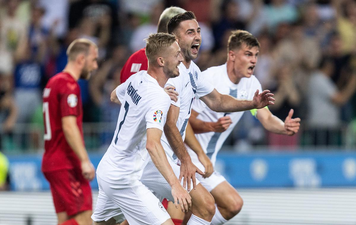 Slovenija : Danska slovenska nogometna reprezentanca Andraž Šporar | Slovenci so remizirali z Dansko (1:1). | Foto Vid Ponikvar/Sportida