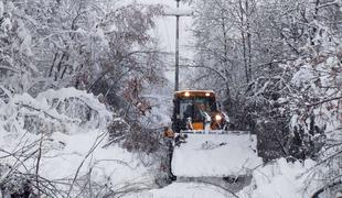 Na Hrvaškem sneg in orkanska burja