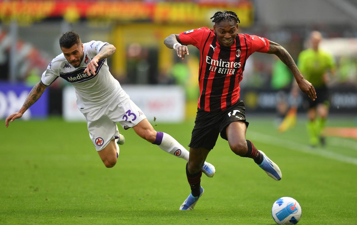 Rafael Leao AC Milan | Rafael Leao je zabil edini gol na tekmi za zmago AC Milana proti Fiorentini. | Foto Reuters