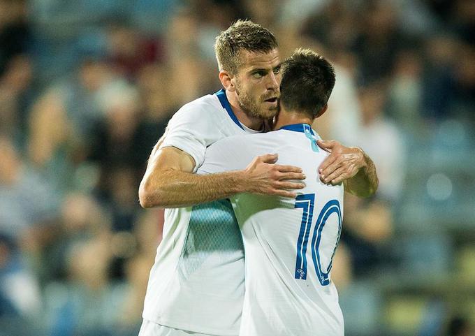 Domen Črnigoj je v letu 2018 najboljši podajalec, Miha Zajc pa strelec slovenske reprezentance. | Foto: Vid Ponikvar