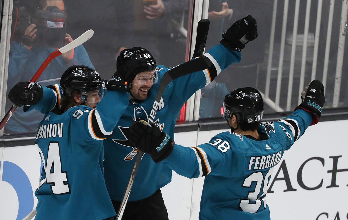 San Jose Sharks | San jose Sharks so po podaljšku premagali vodilno ekipo lige NHL. | Foto Guliverimage