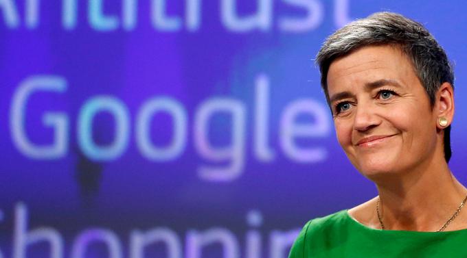 Danska komisarka Margrethe Vestager je prepričala Marjana Šarca, ki jo želi videti na čelu Evropske komisije. | Foto: Reuters