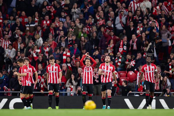 Athletic Bilbao Girona | Alex Berenguer je tako proslavljal prvi izmed dveh zadetkov proti Gironi. | Foto Reuters