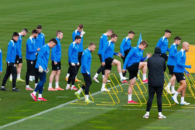 Slovenska nogometna reprezentanca se v tem tednu bori za obstanek v ligi B lige narodov.  | Foto: Aleš Fevžer