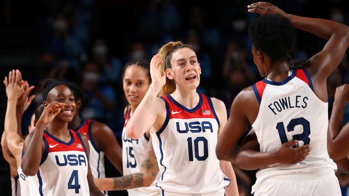 Breanna Stewart je le dan po tem, ko se je z olimpijskih iger v Tokiu vrnila z zlato olimpijsko medaljo, postala mama.  | Foto: Guliverimage/Vladimir Fedorenko