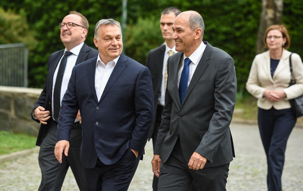 Viktor Orban Janez Janša | Foto STA