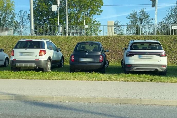 Parking. | Parkiranje na zelenici ni dovoljeno oz. je prepovedano, čeprav ste plačali parkirnino, saj se s parkiranjem na zelenicah uničujejo zelene površine, so pojasnili na Mestni občini Ljubljana.  | Foto Siol.net