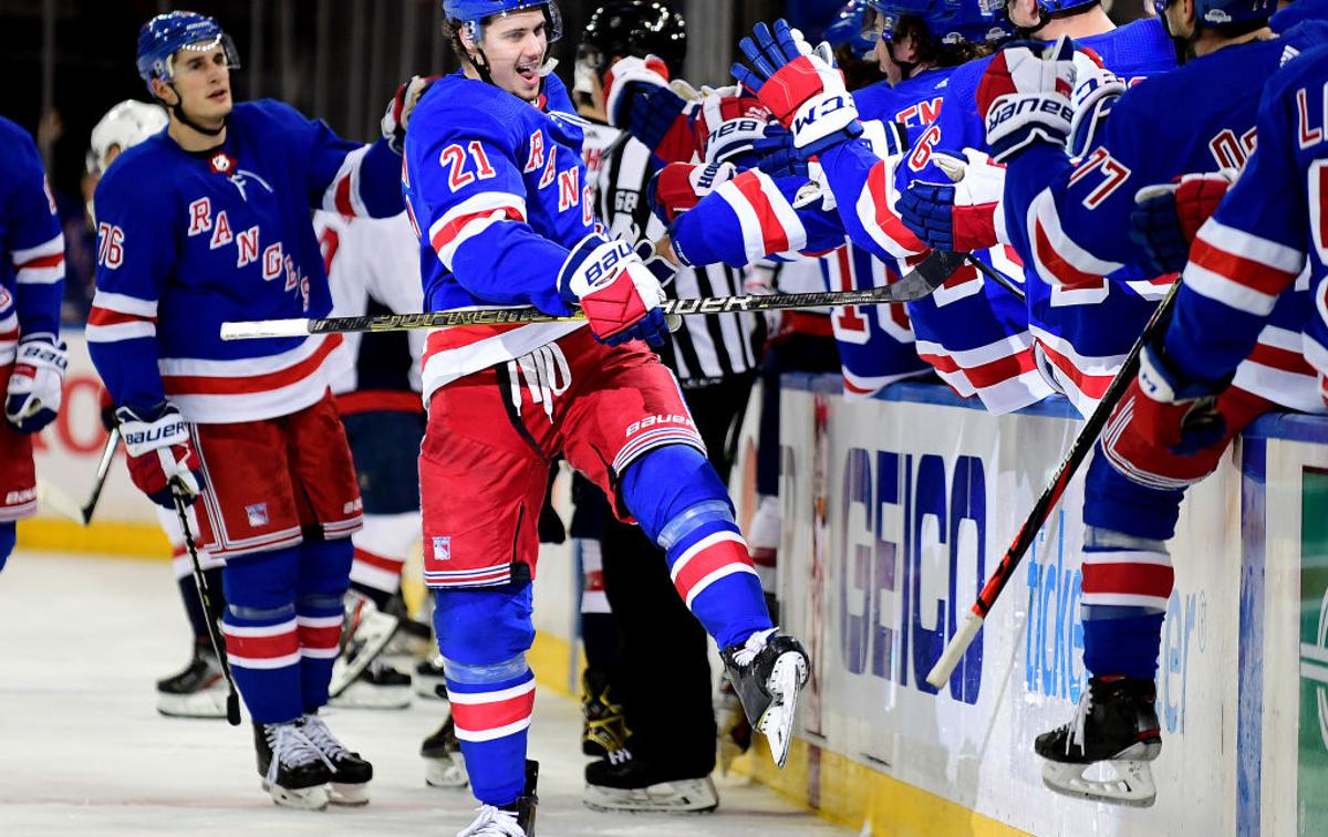 New York Rangers | Hokejisti New York Rangers so na domačem ledu s 4:1 premagali naftarje iz Edmontona. | Foto Gulliver/Getty Images