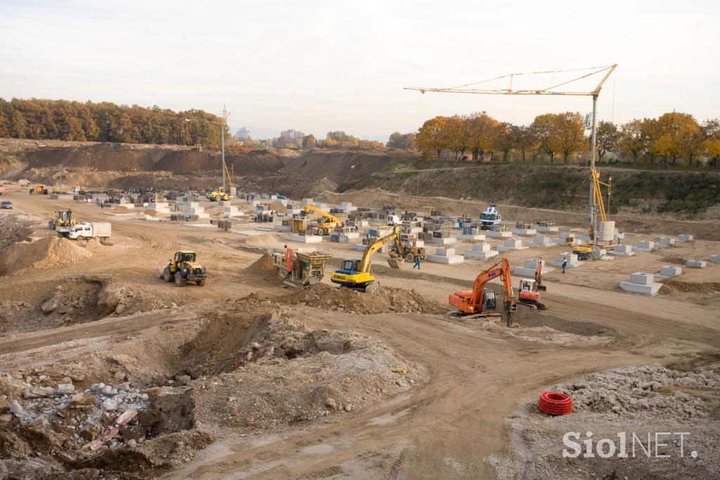 Štadion Stožice. Gradnja.