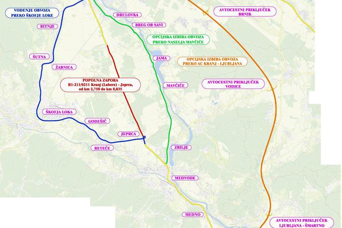 Potek obvoza | Foto Direkcija RS za infrastrukturo