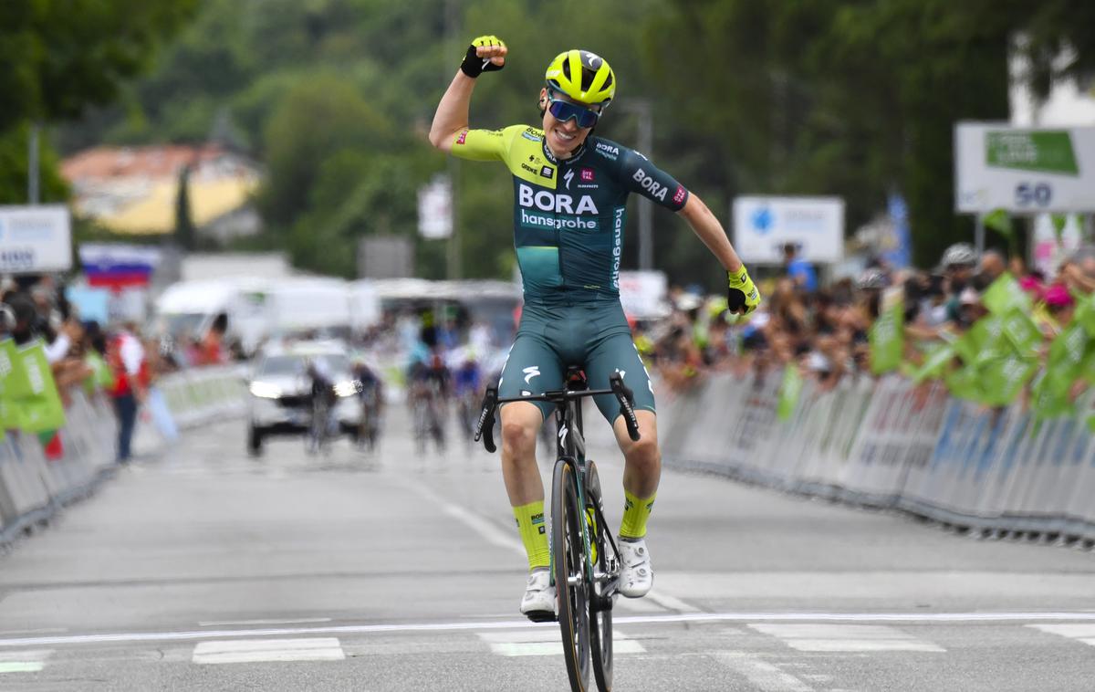 Giovanni Aleotti BORA - hansgrohe | Veliki zmagovalec današnjega dne je postal član BORE - hansgrohe Giovanni Aleotti. | Foto BORA - hansgrohe / Sprint Cycling