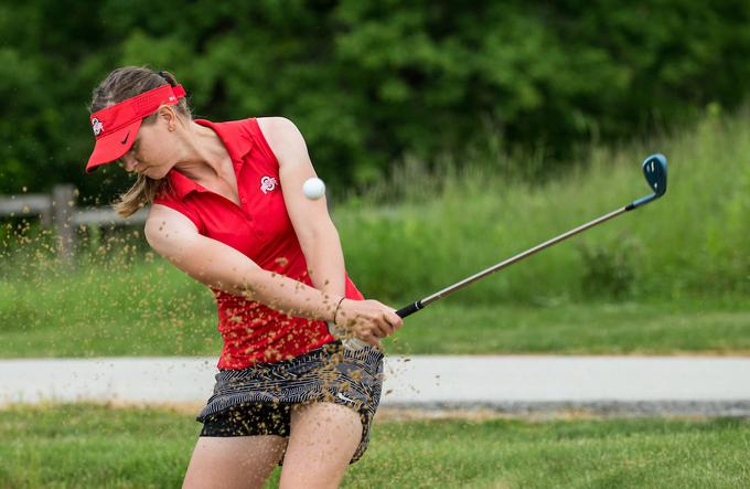 "Pri rokometu mi je sotekmovalka poškodovala prst. Zamerilo se mi je. Golf mi je bil takrat že v redu." | Foto: Vid Ponikvar