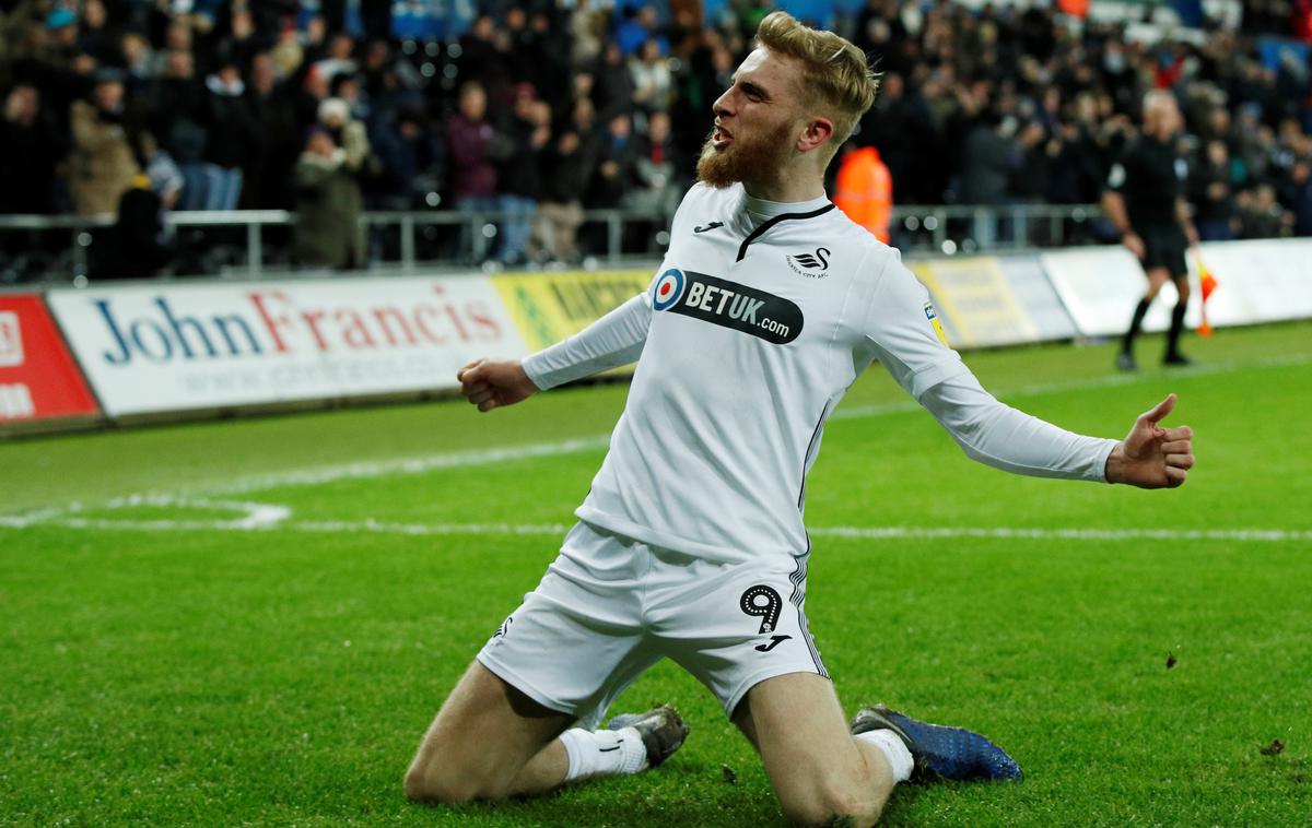 Oliver McBurnie | Oliver McBurnie je lani za Swansea v 49 tekmah dosegel 24 golov. | Foto Reuters