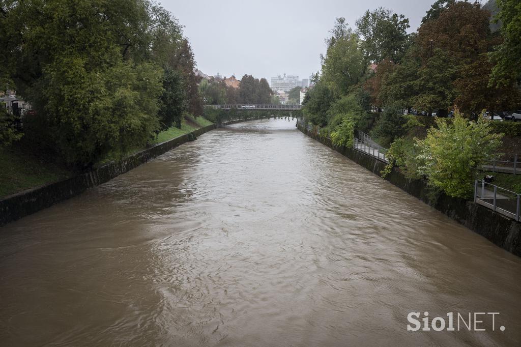 Visoka voda, poplave, dež, padavine.