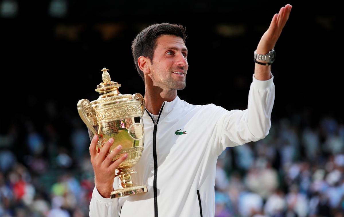 Novak Đoković Wimbledon 2019 | Prvemu igralcu sveta in zmagovalec zadnjega turnirja za grand slam v Parizu Đokoviću sledijo Rus Danil Medvedjev, Grk Stefanos Cicipas in Avstrijec Dominic Thiem. | Foto Reuters