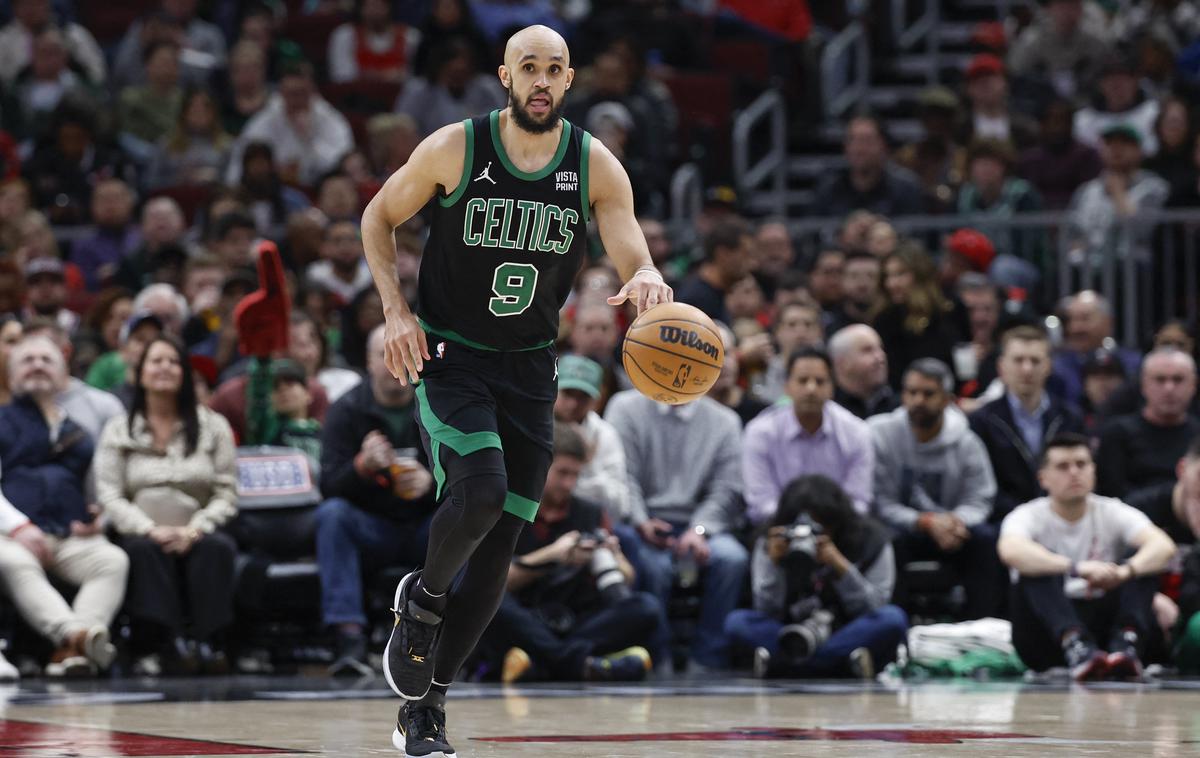 Derrick White | Namesto Kawhija Leonarda je priložnsot dobil Derrick White. | Foto Reuters