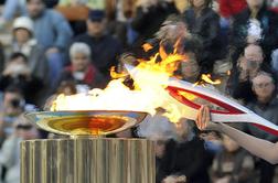 Olimpijska bakla tudi na kombajnu