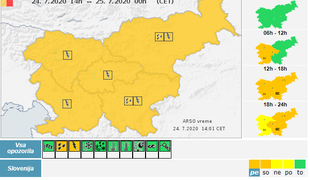 Pozor, ponoči in v soboto možnost poplav