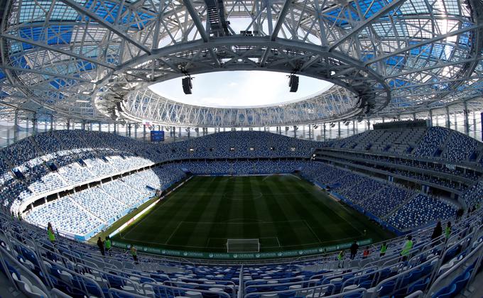 Nižni Novgorod je postal letos bogatejši za nov moderen objekt, na katerem bo na SP 2018 odigranih šest dvobojev. Vrhunec bo četrtfinale. | Foto: Reuters