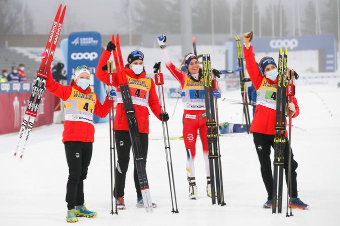 Norveška, Tiril Udnes Weng, Therese Johaug, Helene Marie Fossesholm, Heidi Weng | Foto: Guliverimage/Vladimir Fedorenko