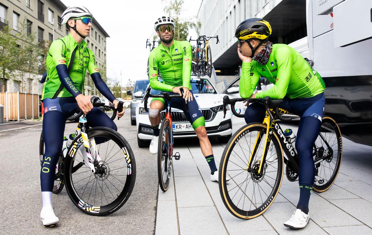 Tadej Pogačar Luka Mezgec Jan Tratnik | Luka Mezgec izpostavlja, da bi morala Slovenija pri dirkanju podpirati Tadeja Pogačarja. | Foto Vid Ponikvar/Sportida