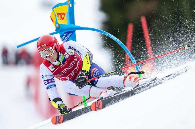 Uvrstitve Žana Kranjca v veleslalomskem seštevku svetovnega pokala v zadnjih sedmih letih: 46., 37., 26., 14., 6. in 4. V sezoni 2019/20 je trenutno št. 1. | Foto: Getty Images