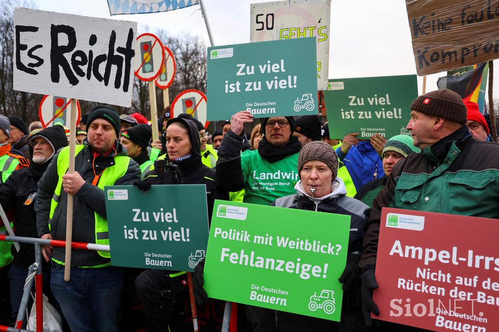 Protest kmetov v Berlinu