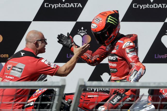 Francesco Bagnaia | Francesco Bagnaia je zmagal še drugič po sobotni sprinterski dirki.  | Foto Reuters