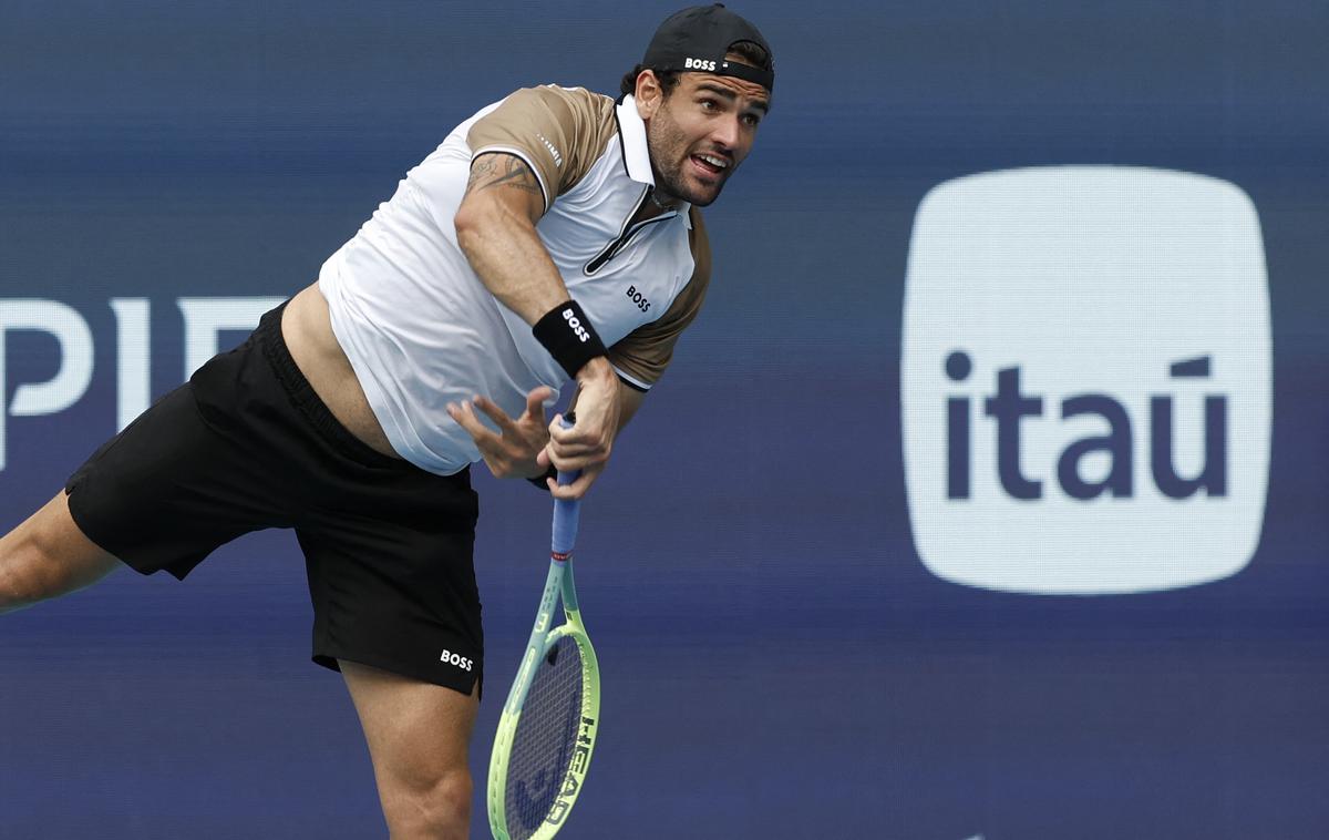 Matteo Berrettini | Matteo Berrettini se je zanesljivo prebil v drugi krog. | Foto Reuters