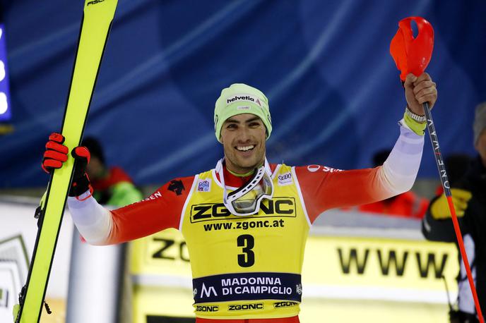 Madonna di Campiglio Daniel Yule | Daniel Yule je tretjič dobil sloviti slalom v Madonni di Campiglio. | Foto Reuters