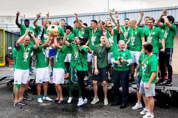 Olimpija je bila nazadnje prvak v sezoni 2017/18. Takrat si je naslov zagotovila v zadnjem krogu, ko je remizirala v Domžalah (1:1). Če bi izgubila, bi bil najboljši Maribor. | Foto: Žiga Zupan/Sportida