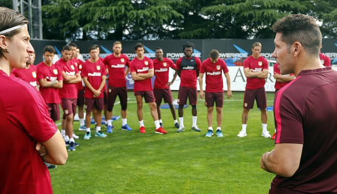 Diego Simeone na prvem treningu Atletica. | Foto: 