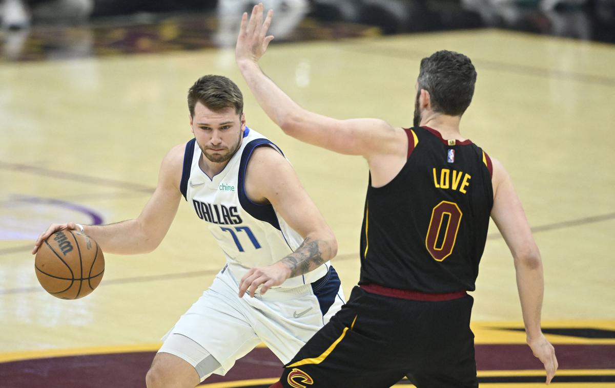 Luka Dončić Cleveland | Luka Dončić je na gostovanju v Clevelandu potrdil imenitno formo. | Foto Reuters