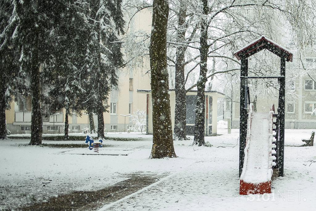 Sneg sneženje Ljubljana