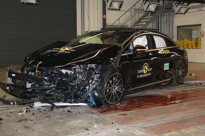 EuroNCAP varnostni test | Mercedes-benz EQS je bil najboljši v dveh kategorijah - med poslovnimi limuzinami in med električnimi avtomobili. | Foto EuroNCAP