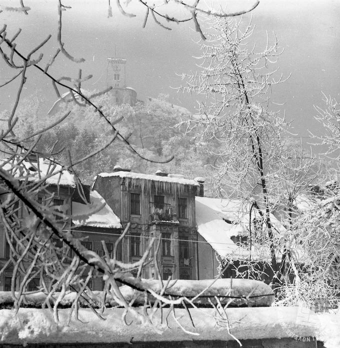 Ljubljana pozimi 1948
 | Foto: Božo Štajer, hrani: MNZS.