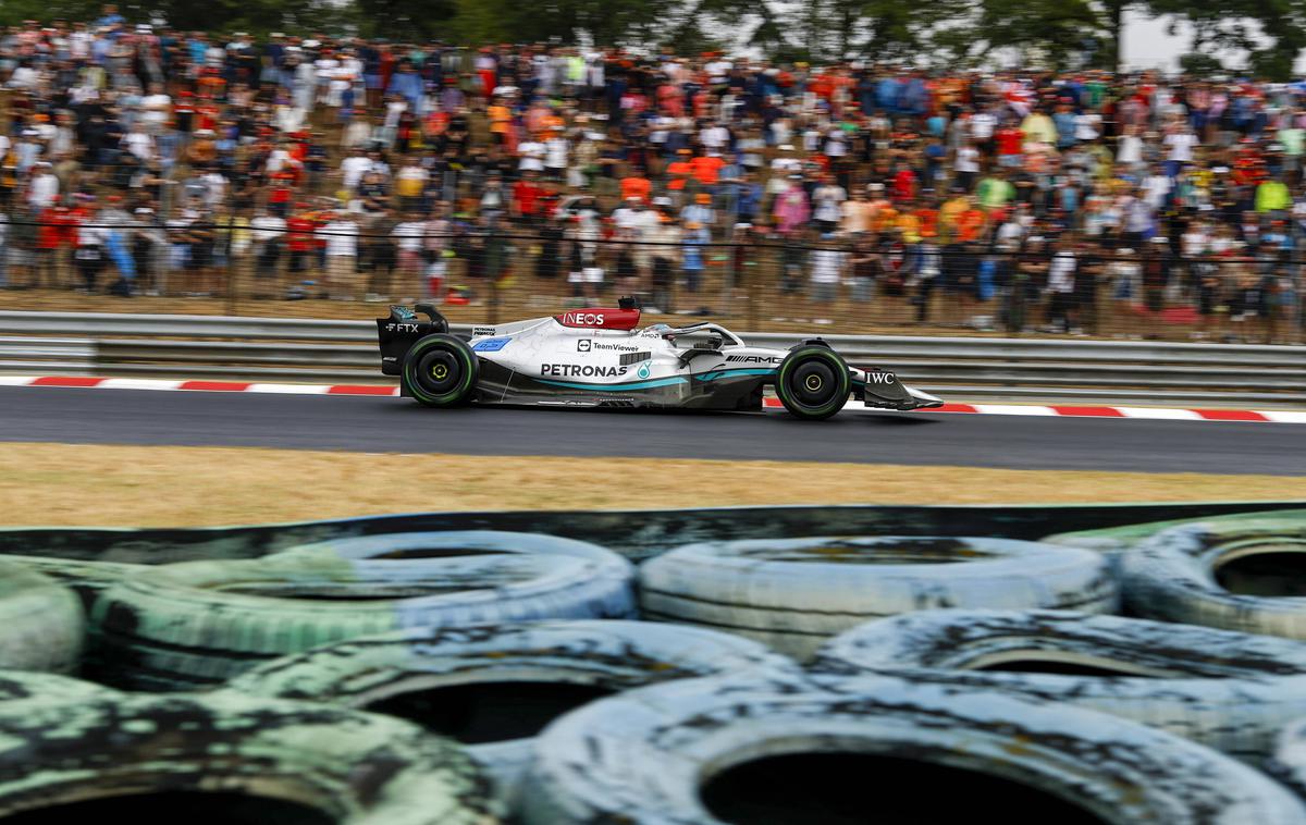 Hungaroring Mercedes Russell | George Russell bo na svoji 73. dirki prvič na prvem štartnem položaju. | Foto Guliver Image