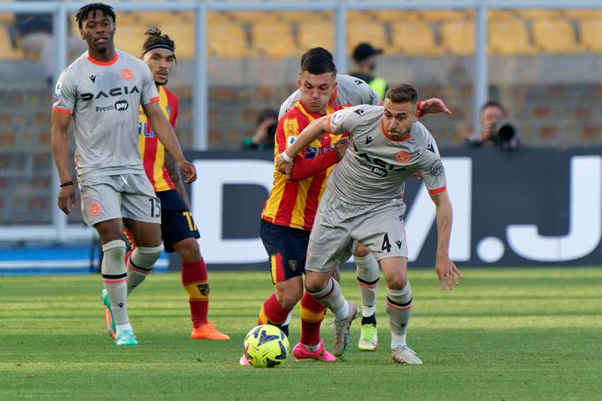 Sandi Lovrić je za Udinese odigral celotno tekmo. Bijol okreva po poškodbi. | Foto: Guliverimage