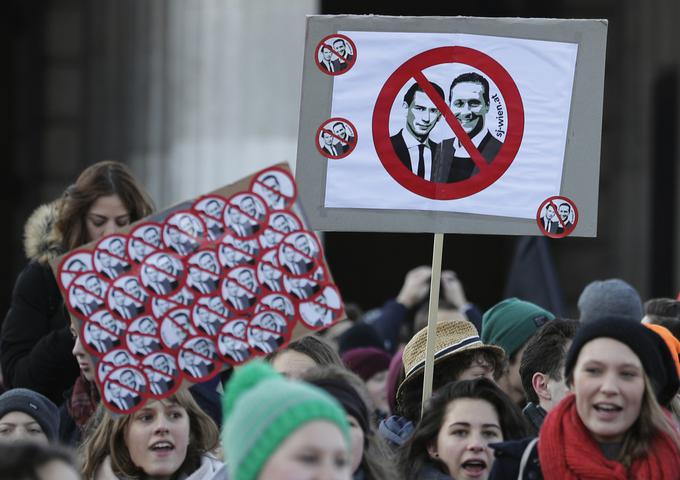 Na Dunaju že potekajo demonstracije. | Foto: Reuters