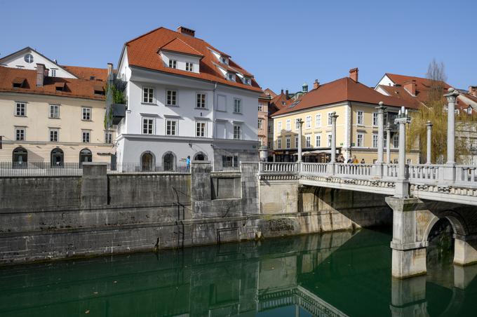 Ena izmed sob nosi zgodbo kultnega slovenskega filma iz sedemdesetih let prejšnjega stoletja. Nasproti Zlate ladjice je za film Sreča na vrvici za novofundlandcem Jakobom v reko skočil Matic. | Foto: Miran Kambič