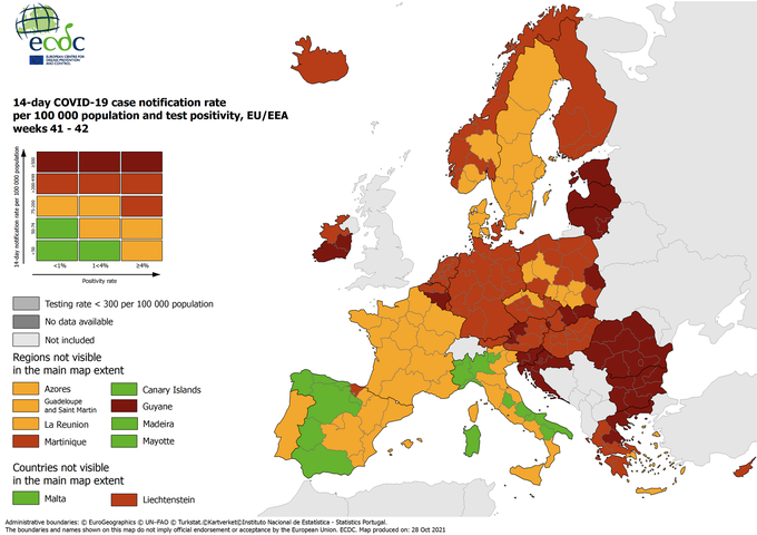 rdeča Slovenija | Foto: ecdc.europa.eu