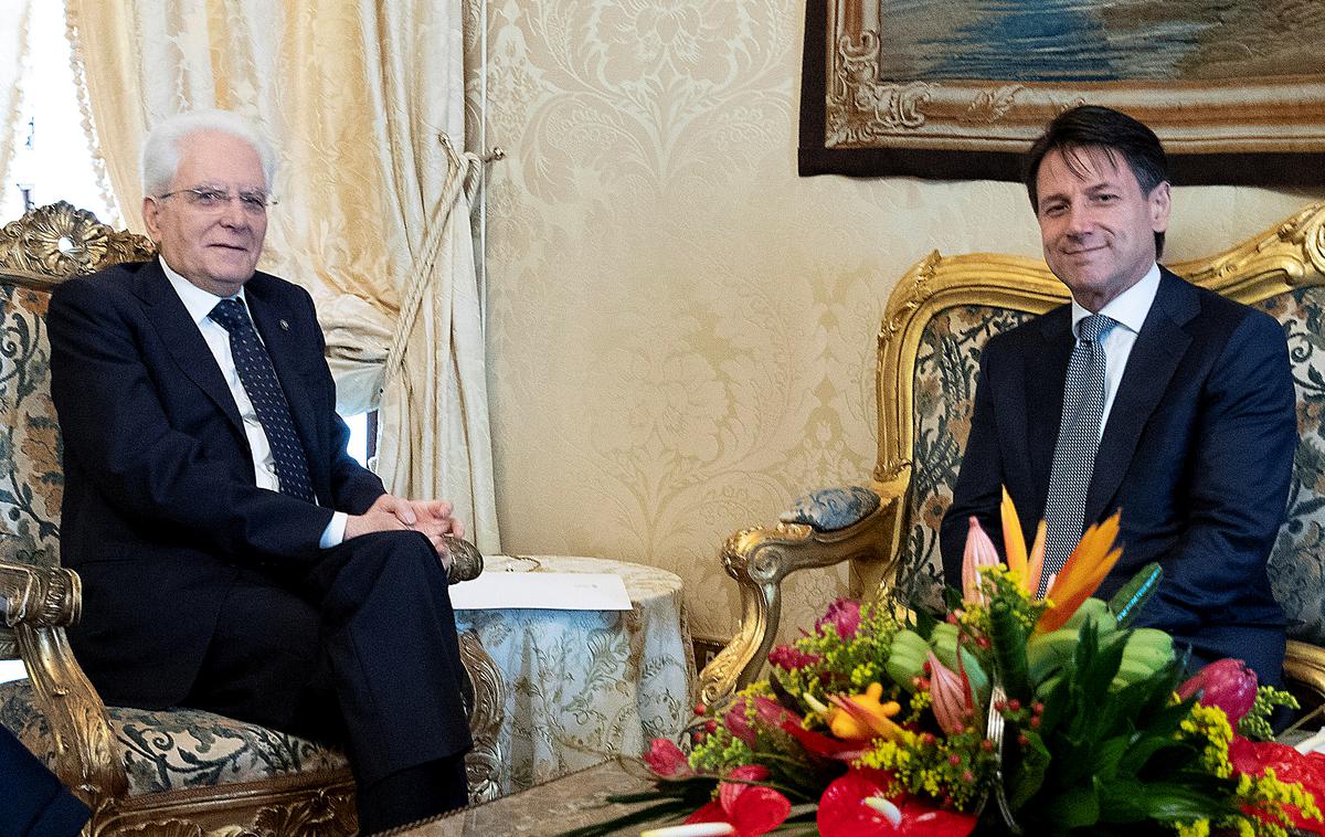 Sergio Mattarella in Guiseppe Conte | Foto Reuters